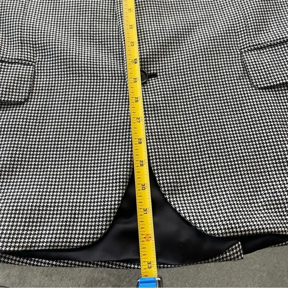 Loro Piana John W Nordstrom 100% Cashmere Sport Coat 46L Black White Houndstooth - Picture 6 of 11